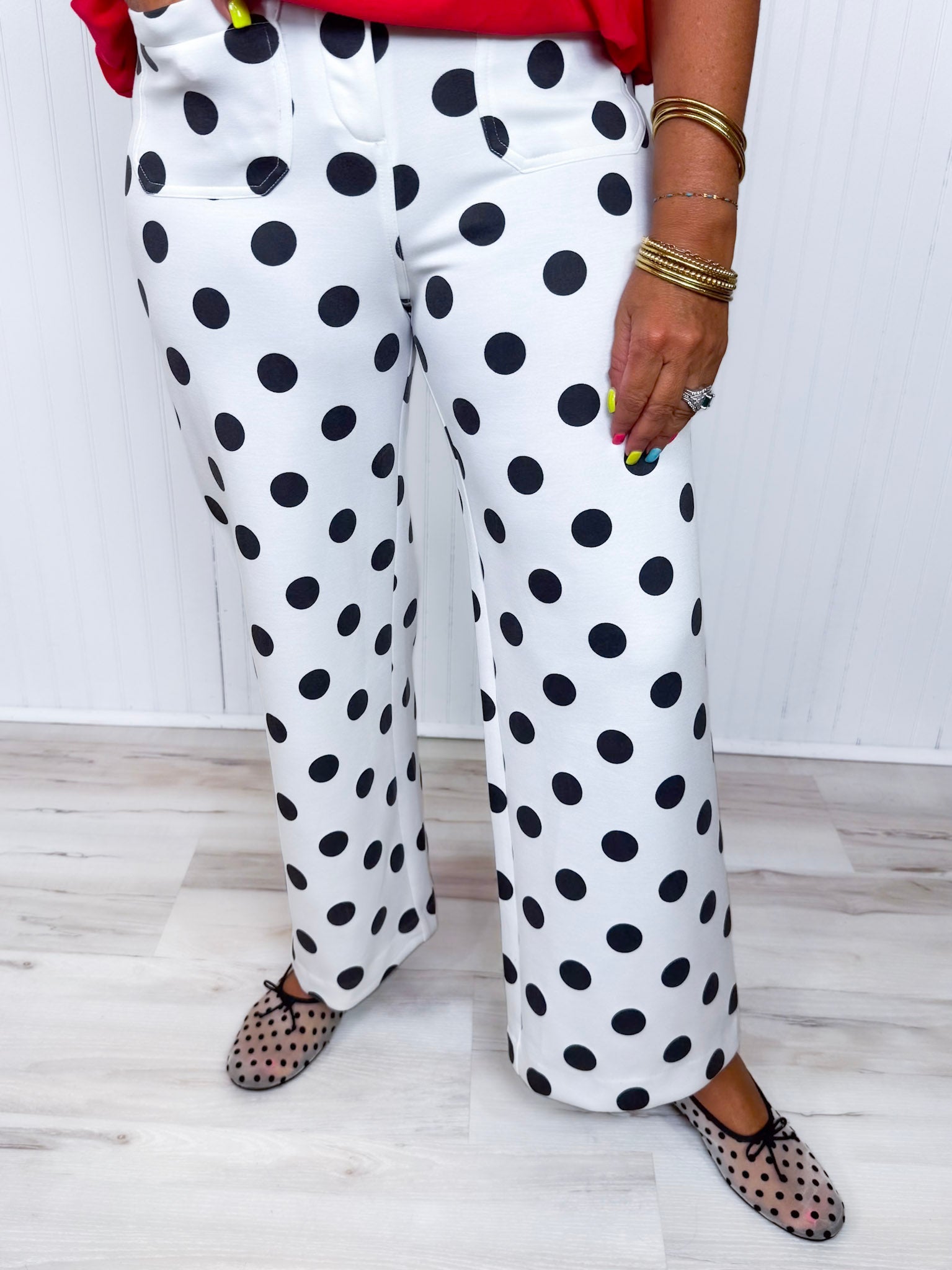 Pantalon large à motifs